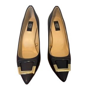 Jones New York Diana II Signature Navy and Gold Heels- Size 7